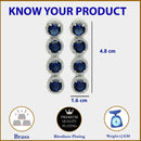 Rhodium Plated Silver Toned with Blue American Diamonds Dangler earrings