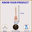 Rose Gold Plated Teardrop Design American Diamonds Studded Maang Tikka