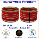 Traditional Red Velvet Bridal Bangles