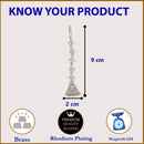 Rhodium Plated Silver Toned Triangle Shaped White American Diamond Studded Maang Tikka