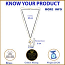 Gold-Plated Heart & Star White Cubic Zirconia Stone Studded Pendant Set With Chain & Earrings Combo