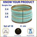 Handcrafted Velvet Sea Green Bangles for Women