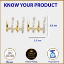 Rhodium Plated with Round Shaped White American Diamond Small Ear Cuff Earrings