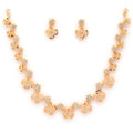 Elegant Floral Gold Plated Necklace Set