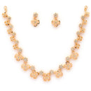 Elegant Floral Gold Plated Necklace Set