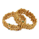 Gold-Toned Lord Ram, Sita & Lakshman Temple Kada Bangles for Women & Girls