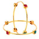 Gold Plated Multicolor Casual Bangle For Women 