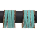 Gold Plated Sea Green Chuda Bangle Set of 36