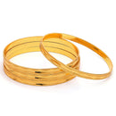 Gold Plated Traditional Engraved Design Bangles Set Of 4