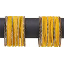 Gold Plated Yellow Matt Finish Chuda Bangles Set of 36