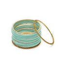 Handcrafted Velvet Sea Green Bangles for Women