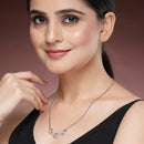 Rhodium Plated with Beautiful Tear Drop Shape Pendant