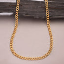 Alloy Gold-Plated Textu Magenta Red Cuban Chain for Men