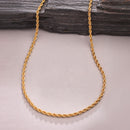 Alloy Gold-Plated Rope Twist Chain for Men