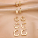 Gold Plated 5 Pairs Combo Set Earrings for Women and Girls