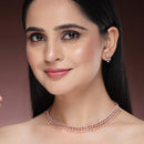 Rose Gold Plated American Diamond Studded Jewellery Set