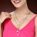 Oxidized Pearl 2 Layered Necklace Set
