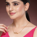 Gold Plated with Stylish Design Stainless Steel Pendent Set