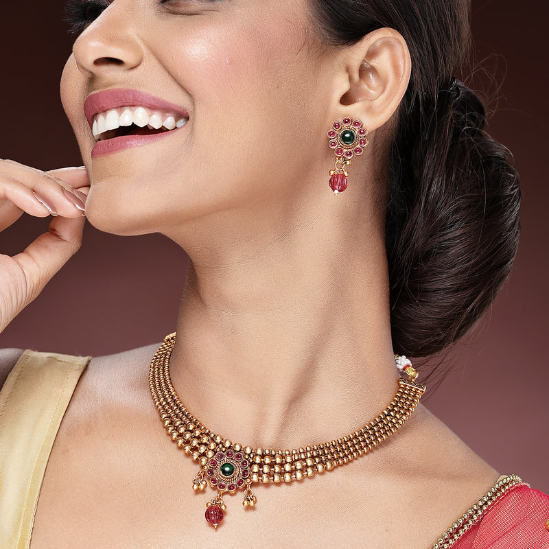 Gold Plated Classic Jewellery Set