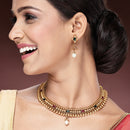 Gold Plated  Motif Design Jewellery Set