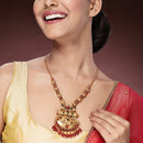Gold Plated Heavy Traditional Design Necklace Set