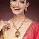 Gold Plated with Royal Peacock Design Jewellery Set