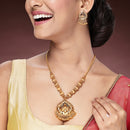 Gold Plated with Royal Peacock Design Jewellery Set