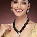 Black Pearl & Kundan Studded Jewellery Set