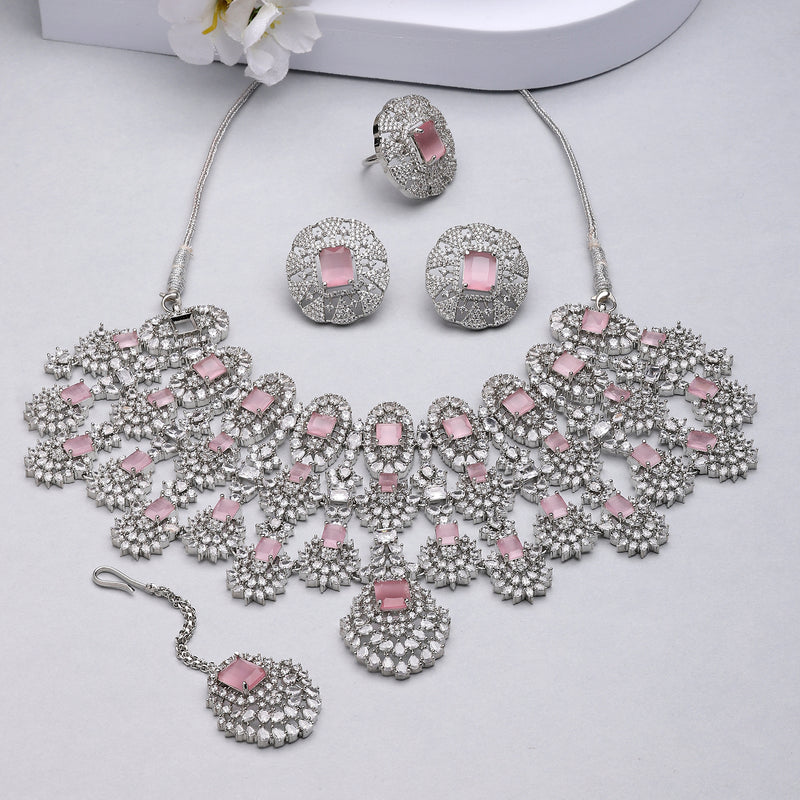 Kiara Advani Inspired Wedding Jewellery Set - PINK