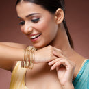 Gold Plated Set Of 8 Traditional Classic Bangle Set