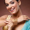 Gold Plated Set Of 8 Traditional Classic Bangle Set