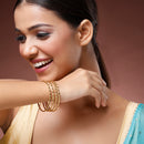 Gold Plated Set Of 4 Traditional Classic Bangle Set