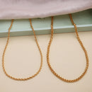 Gold-Plated Rope & Cuban Link Chain Combo for Men