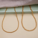 Set of 2 Alloy Gold Plated Chain For Men