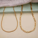 Fashionable Gold-Plated Chain Necklace Set for Men