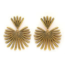 Gold Plated Leaf Shaped Styles Drop Earrings