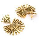 Gold Plated Leaf Shaped Styles Drop Earrings