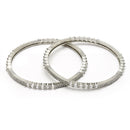 Rhodium Plated White American Diamonds Studded Bangles