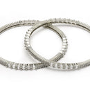 Rhodium Plated White American Diamonds Studded Bangles