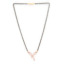 Rose Gold Plated with White American Diamonds Studded Mangal Sutra