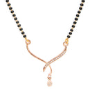 Rose Gold Plated with White American Diamonds Studded Mangal Sutra