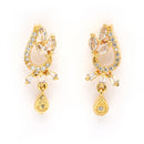 Tradiitional Gold Plated Black Bead Mangalsutra With Earrings