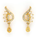 Tradiitional Gold Plated Black Bead Emblished Mangalsutra With Earrings