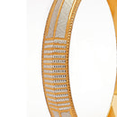 Gold Plated Dual Toned Engraved Texture Kada For Men