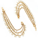 Gold Plated Pearl Ear Chain Attachment for Earrings