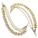 Gold Plated Pearl Long Ear Chain Attachment for Earrings