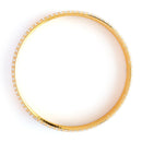 Gold Plated Dual Toned Engraved Texture Kada For Men