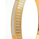 Gold Plated Dual Toned Engraved Texture Kada For Men