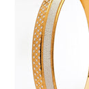 Gold Plated Dual Toned Engraved Texture Kada For Men