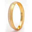 Gold Plated Dual Toned Engraved Texture Kada For Men